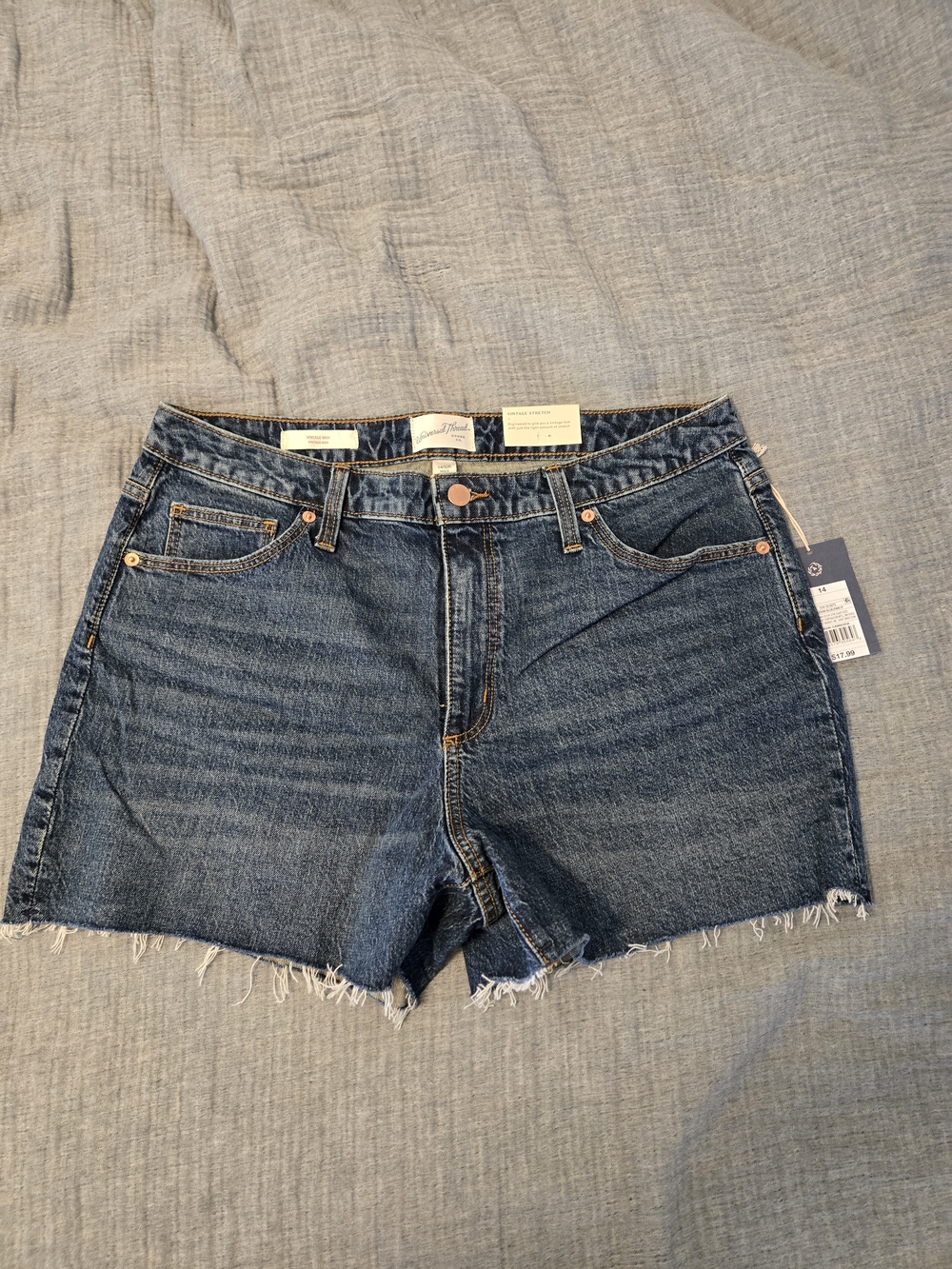 Universal Thread Vintage Stretch Midi Short Dark Blue
